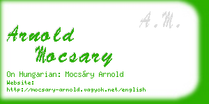 arnold mocsary business card